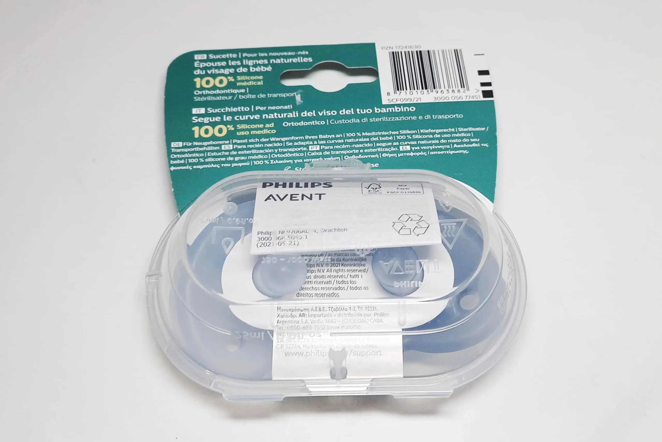 Smoczek Philips Avent ortodontyczny silikonowy niebieski 0+ 2 szt. - Zabawki