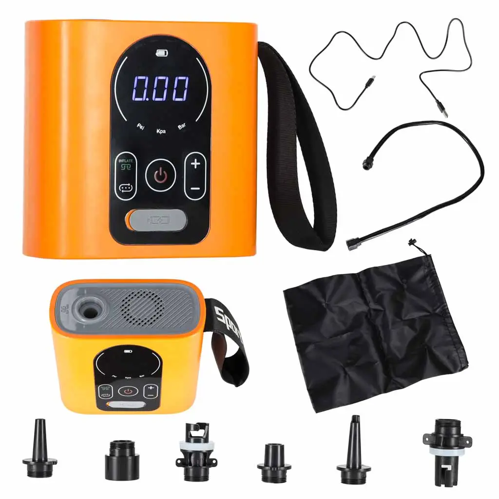 Bezprzewodowa pompka elektryczna akumulatorowa do deski SUP USB 22 PSI 140W wymienne końcówki - Elektronika i akcesoria
