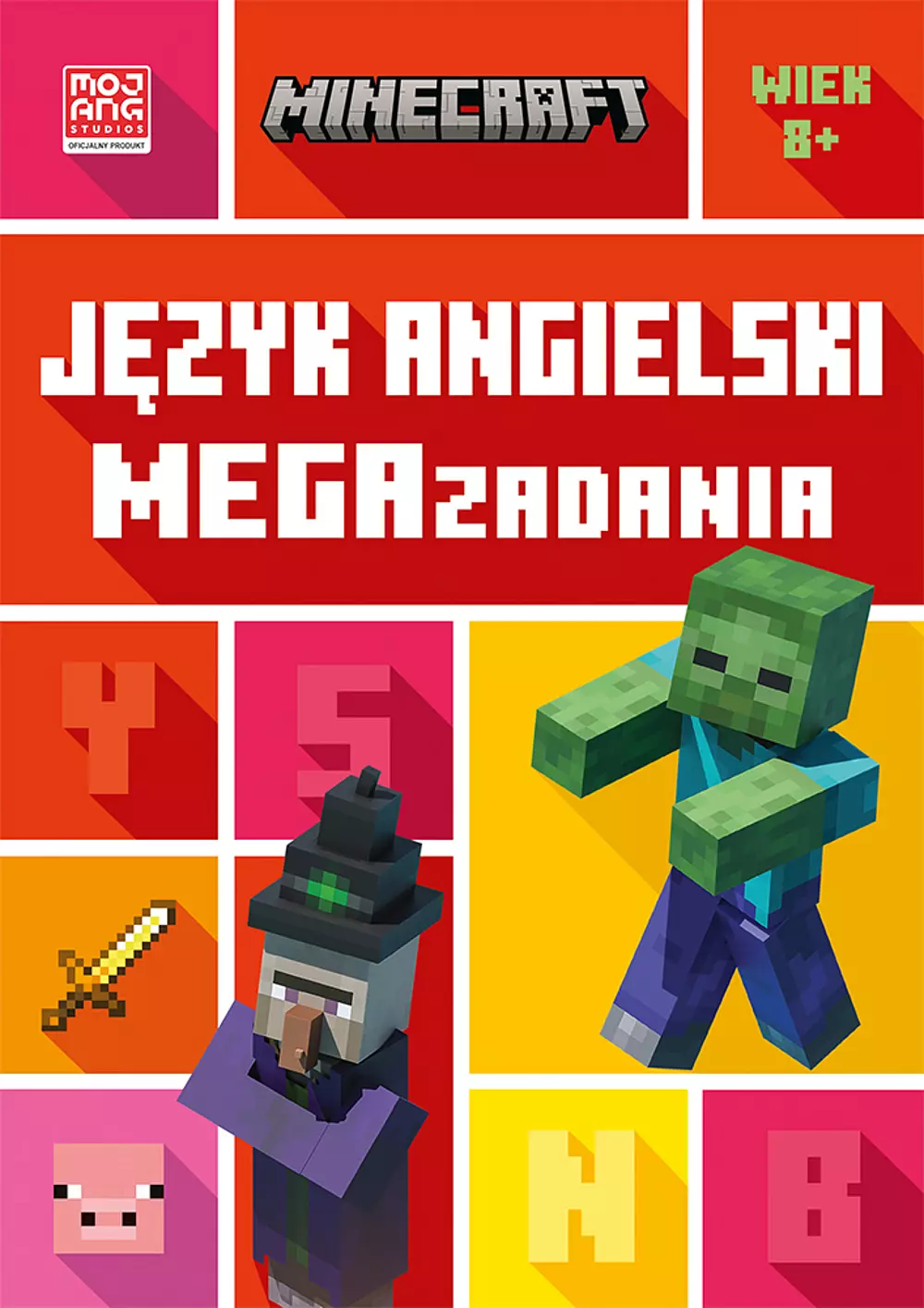 Minecraft. Język angielski. Megazadania 8+ - Książki