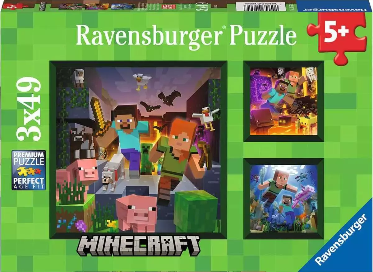 Puzzle 3x49 elementów. Minecraft - Puzzle