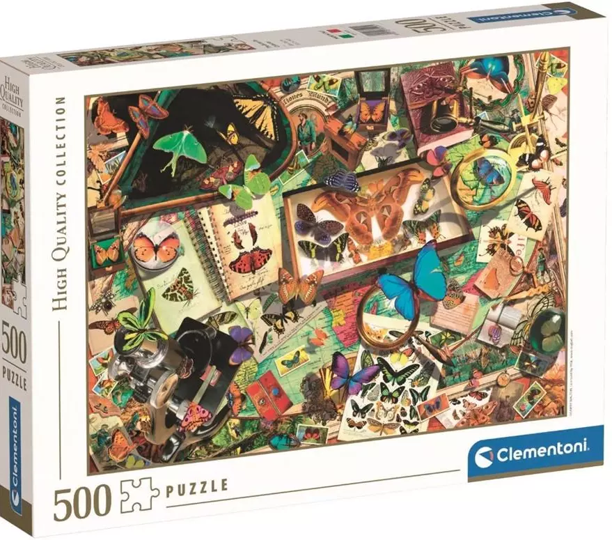 Puzzle 500 elementów. High Quality Collection. Kolekcjoner motyli - Puzzle
