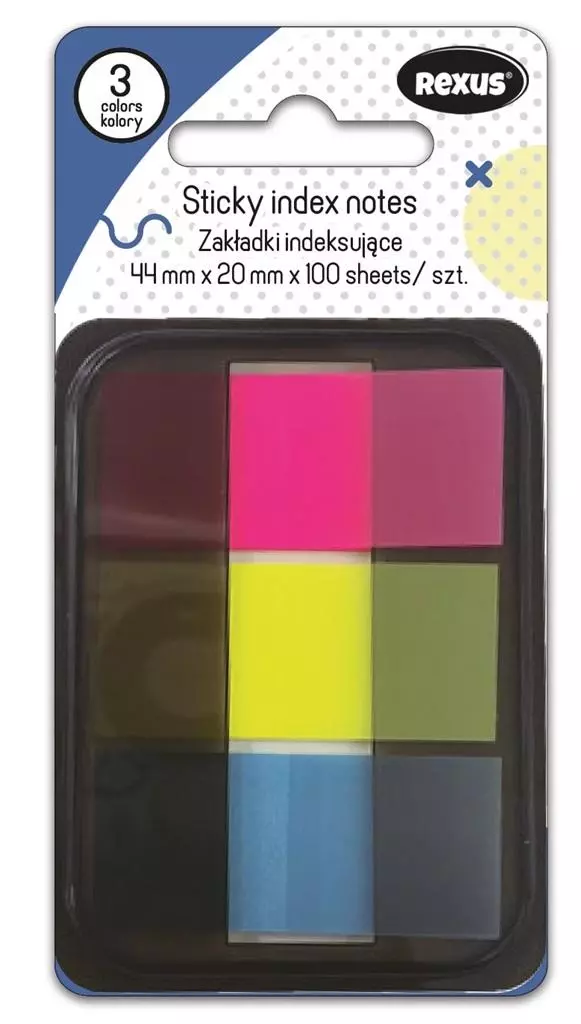 Znaczniki 2x4,4cm 3 kolory - Papiernicze i szkolne