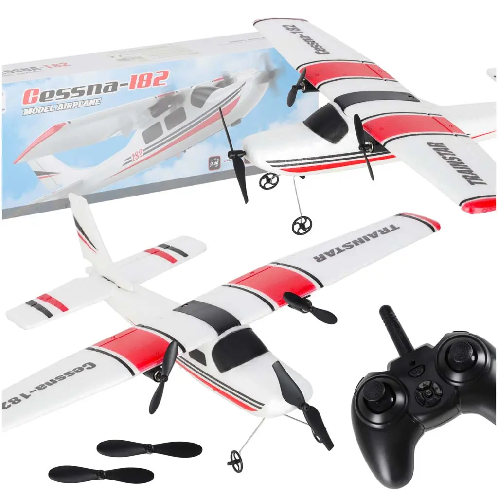 Samolot zdalnie sterowany Cessna 182 szybowiec akrobata 2,4GHz - Zabawki