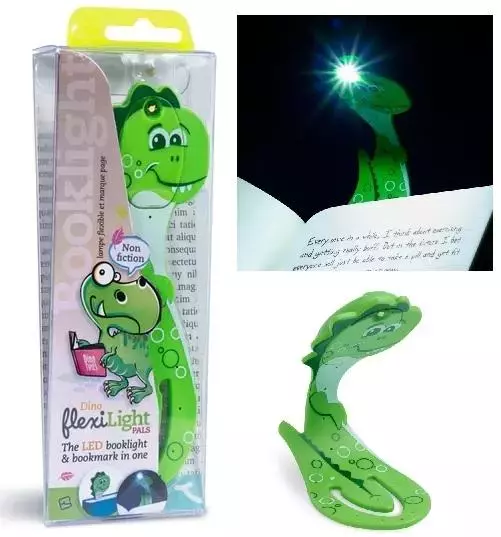 Flexilight Pals Dinosaur Green - Lampka do książki - Papiernicze i szkolne