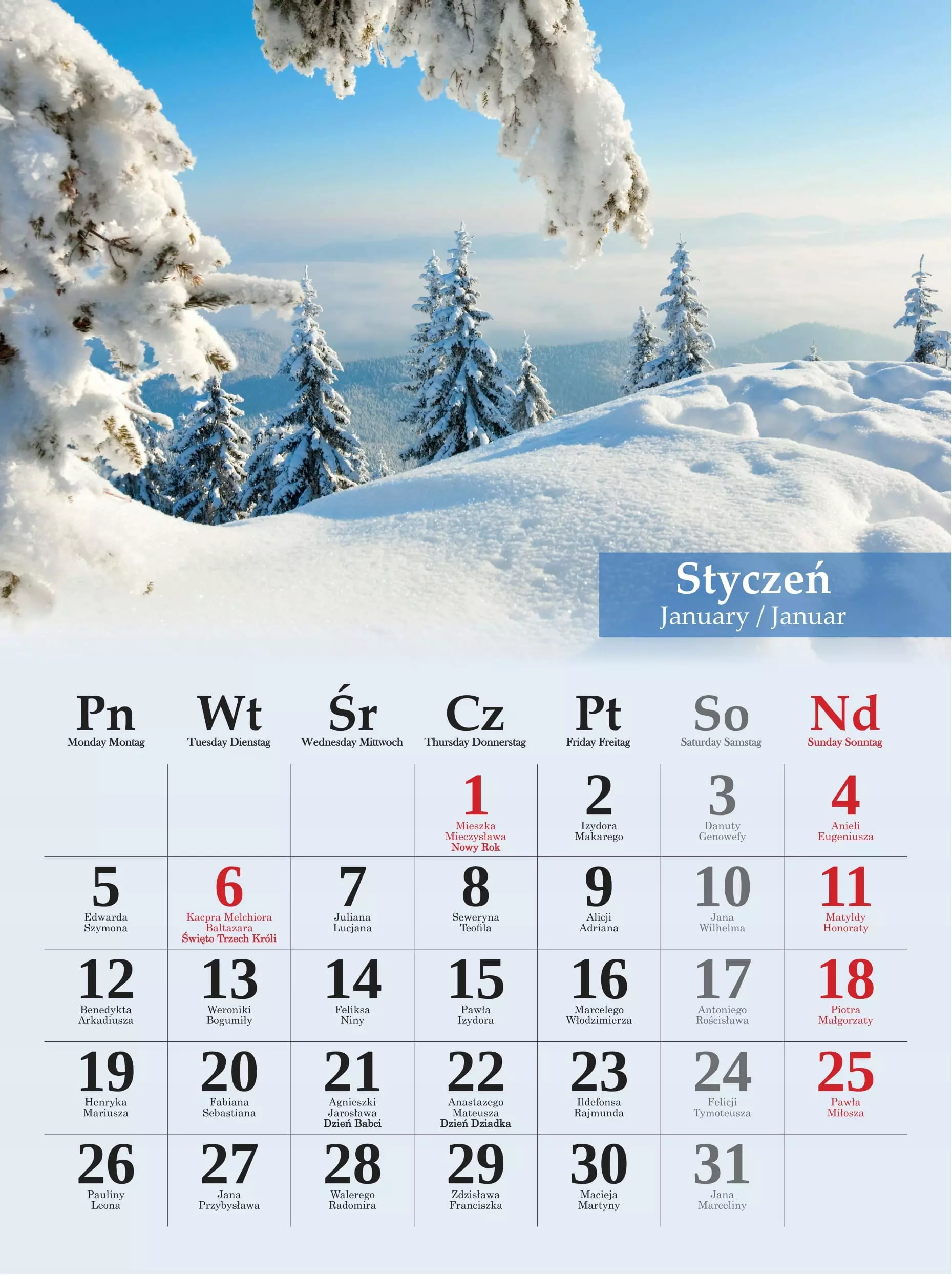 Kalendarz ścienny 2026 Poezja Przyrody 23x31cm Krajobrazy Natura Polska - Książki