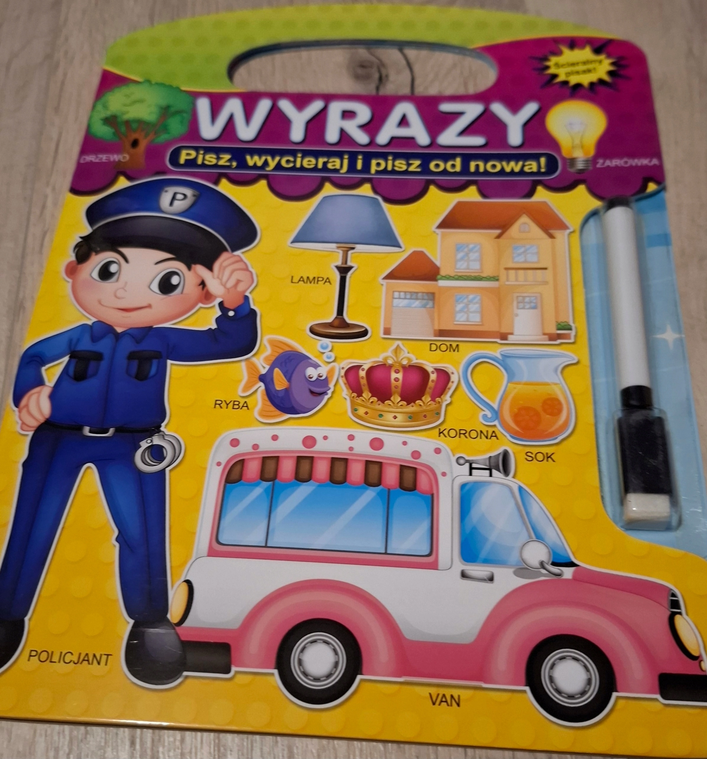 Wyrazy. Pisz, wycieraj i pisz od nowa! - Książki