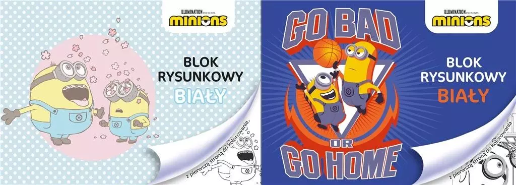 Blok rysunkowy A4/20K biały Minionki - Papiernicze i szkolne