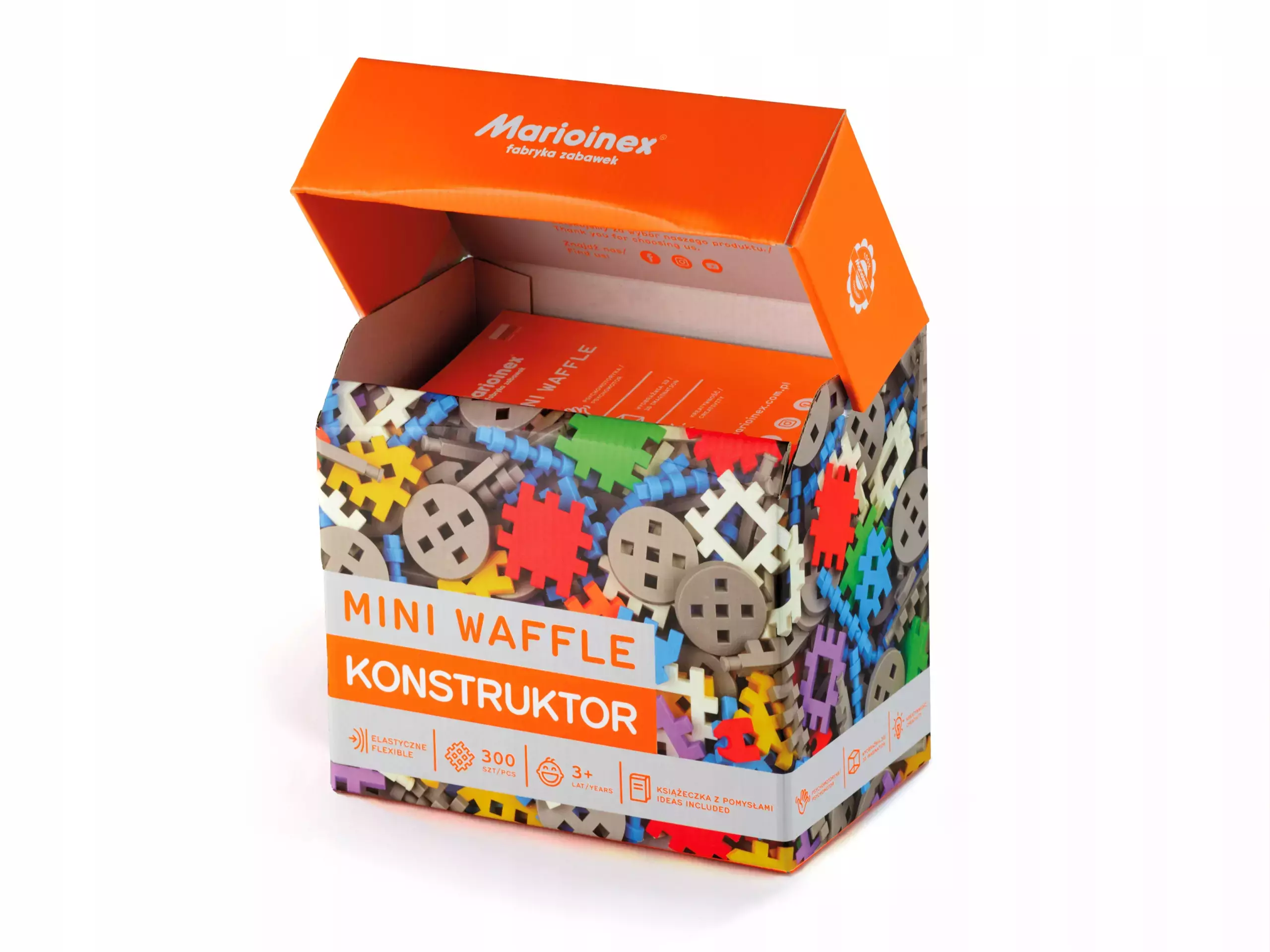 Klocki konstrukcyjne Mini Waffle (300 elementów) - Zabawki