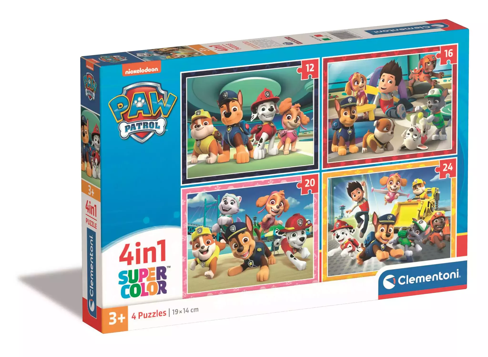 Puzzle 4w1 Super Kolor Paw Patrol - Puzzle