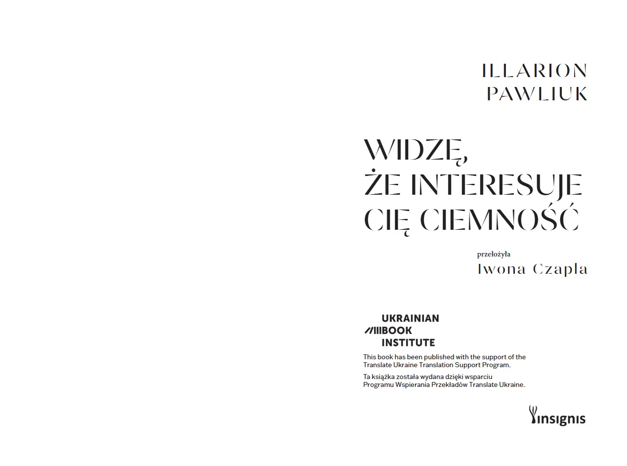 Widzę, że interesuje cię ciemność - Książki