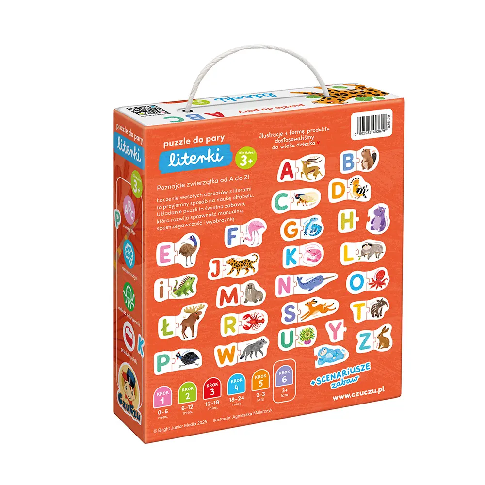 Puzzle CzuCzu do pary. Literki 3+ - Puzzle