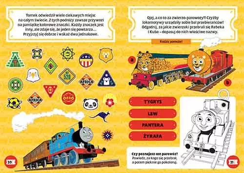 Zabawy i zadania z naklejkami. Tomek i przyjaciele - Książki