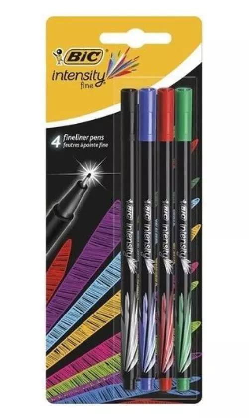 Cienkopisy Intensity fine ast 4 kolory BIC - Papiernicze i szkolne