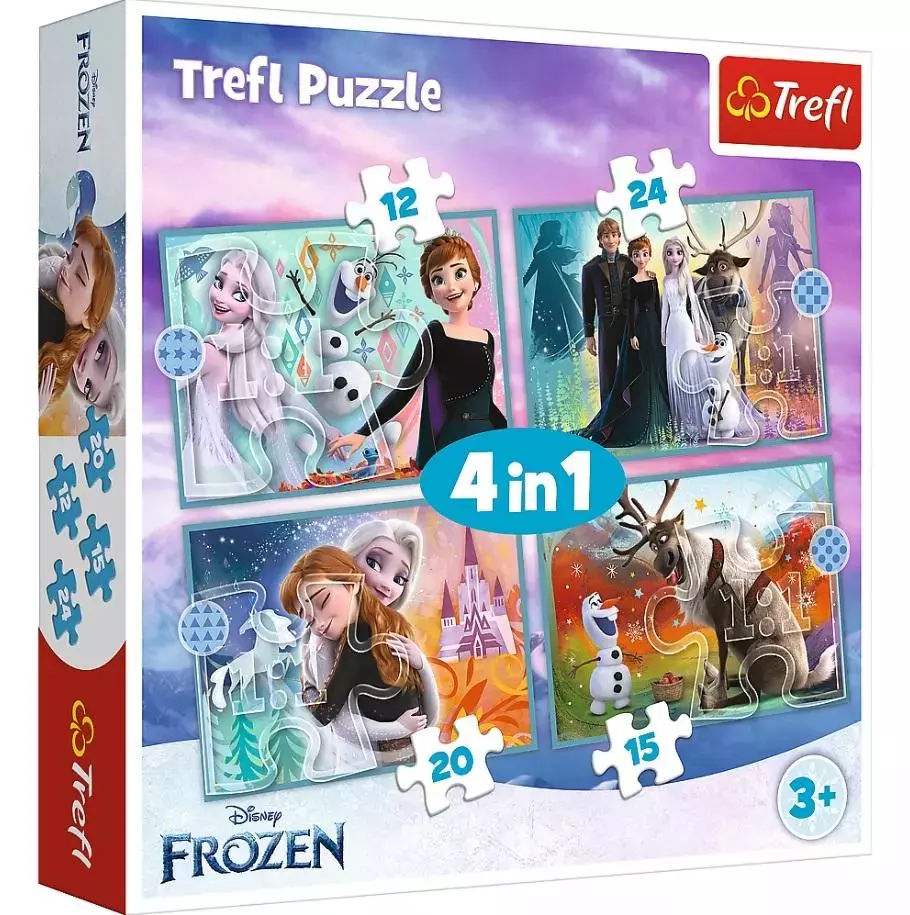Puzzle 4w1. Kraina Lodu 2. Niezwykły świat - Puzzle