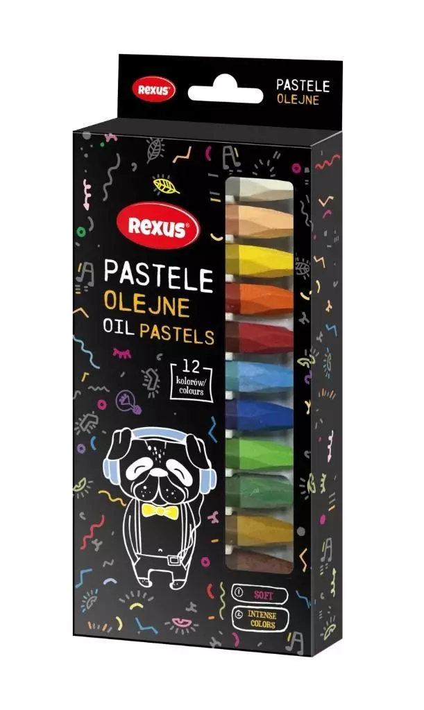 Kredki pastelowe jumbo 12 kolorów - Papiernicze i szkolne