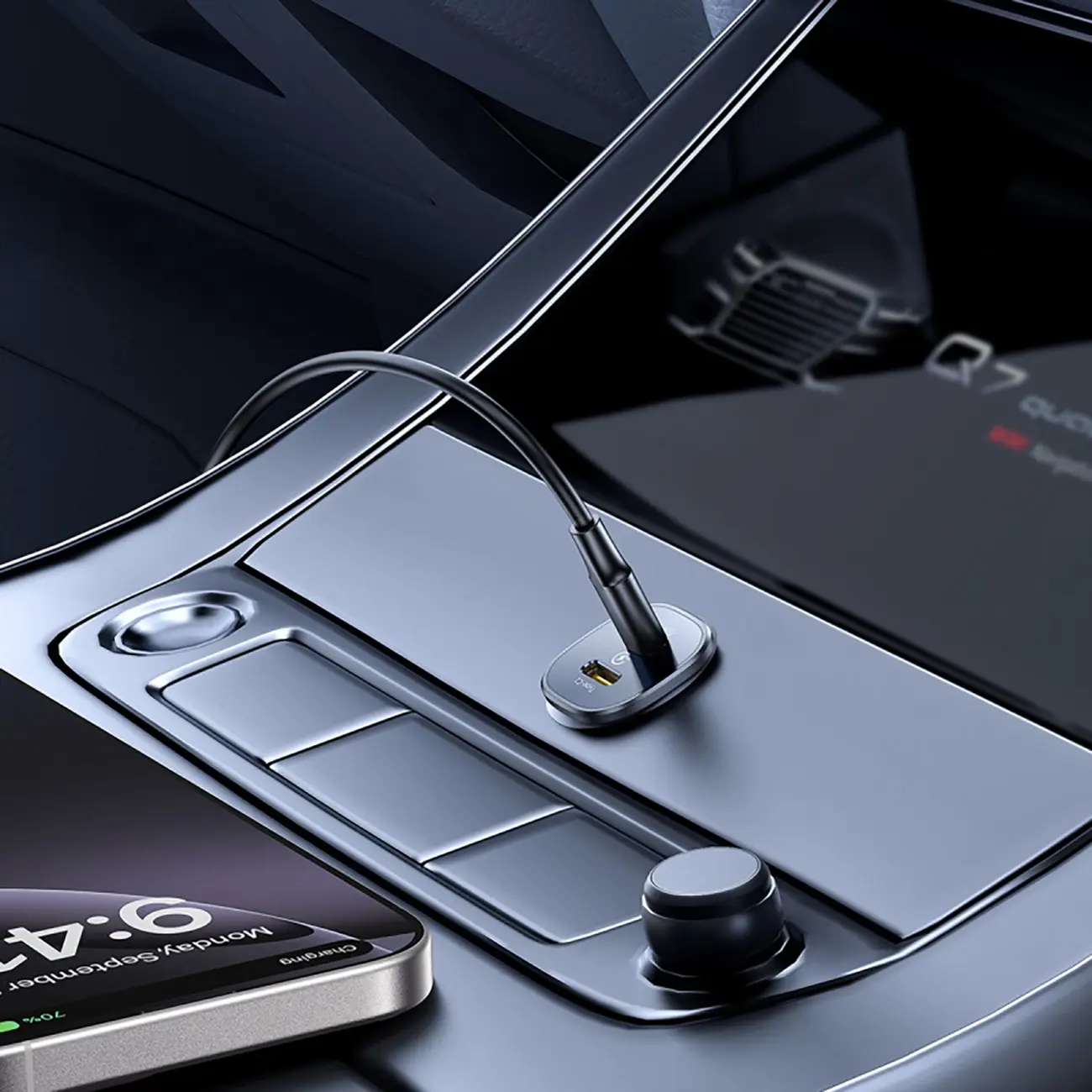 Ładowarka samochodowa Baseus GoTrip 2 x USB-C 30W - czarna - Elektronika i akcesoria