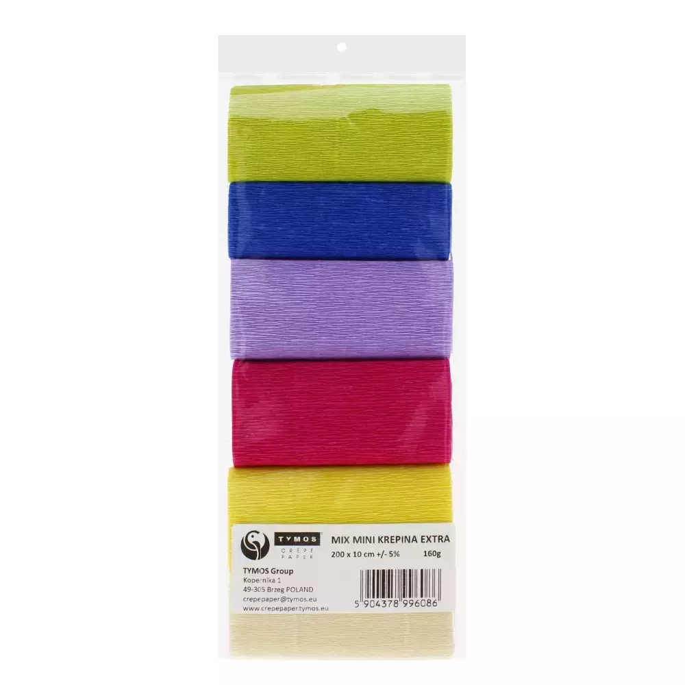 Bibuła krepina 200x25 6 kolorów - Papiernicze i szkolne