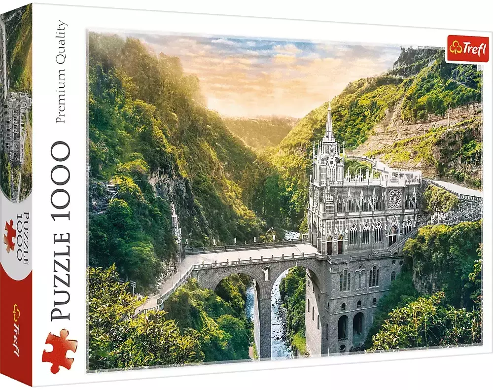 Puzzle 1000 elementów. Sanktuarium Las Lajas, Kolumbia - Puzzle
