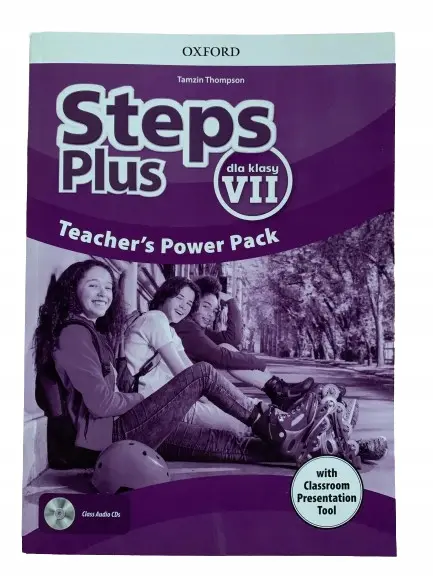 STEPS PLUS klasa 7 Teachers book 3 audio CD DVD ksiązka nauczyciela teachers power pack class audio cd - Książki