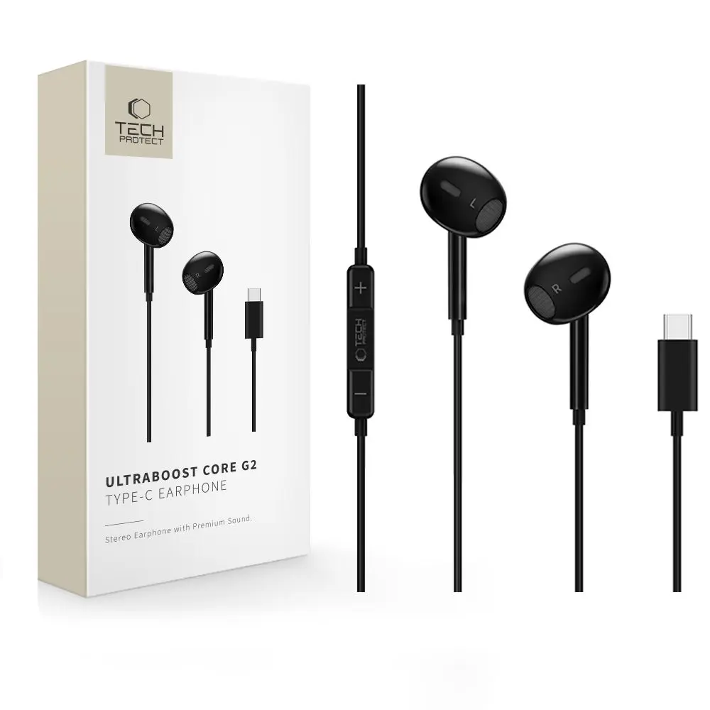 Tech-Protect Ultraboost Type-C Earphone Core G2 Black - Elektronika i akcesoria