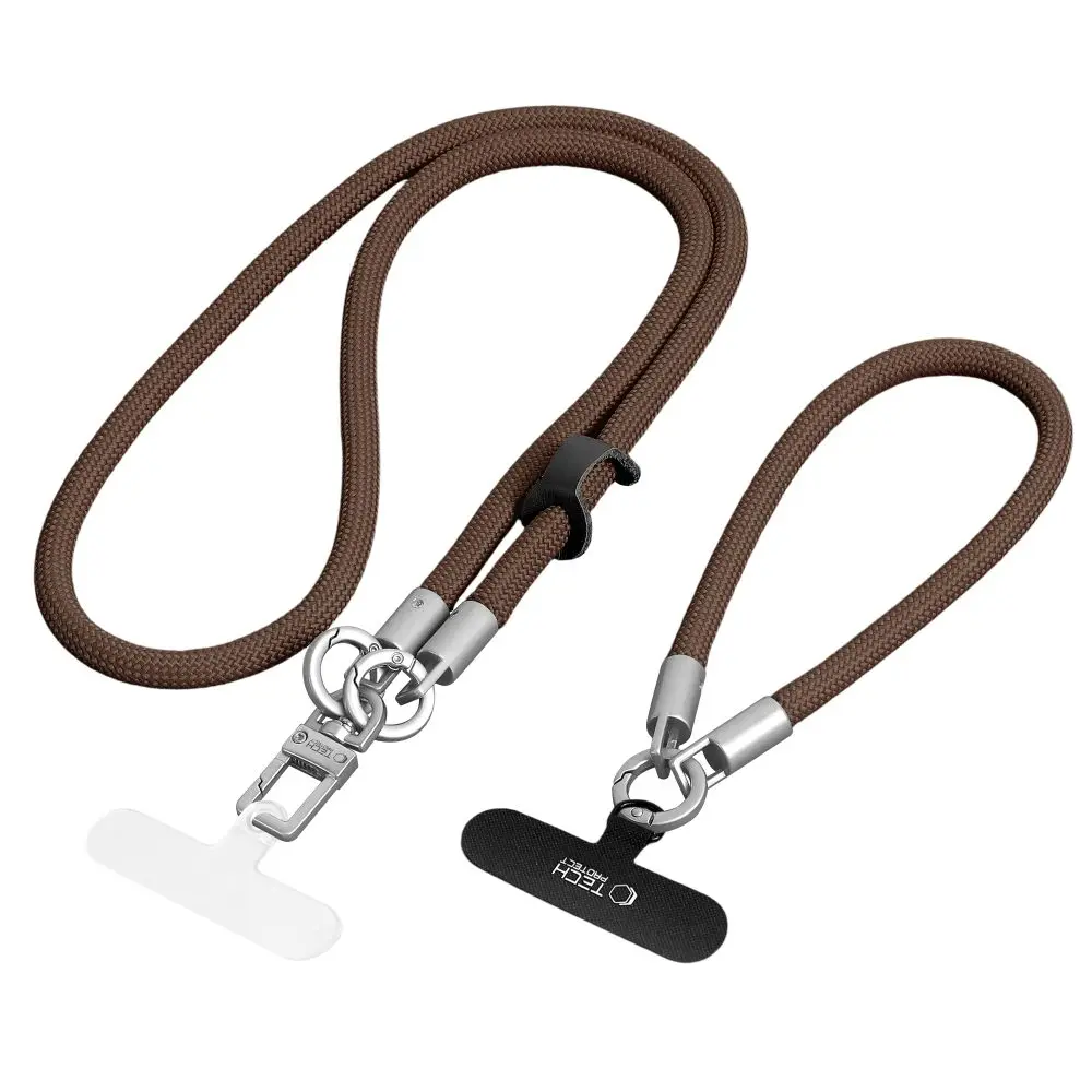 Tech-Protect C10S Rope Crossbody & Wrist Walnut BROWN/TITANIUM - Elektronika i akcesoria