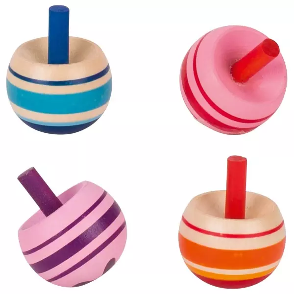 Drewniane mini bączki w paski 1 szt. mix Goki 62919 - Zabawki