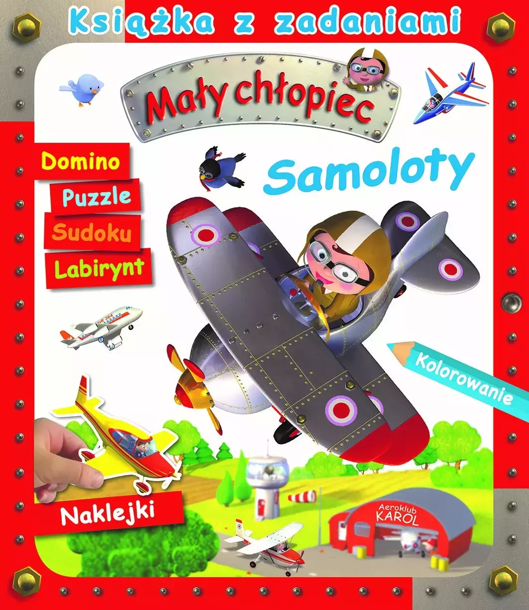 Mały chłopiec. Książka z zadaniami. Samoloty - Książki
