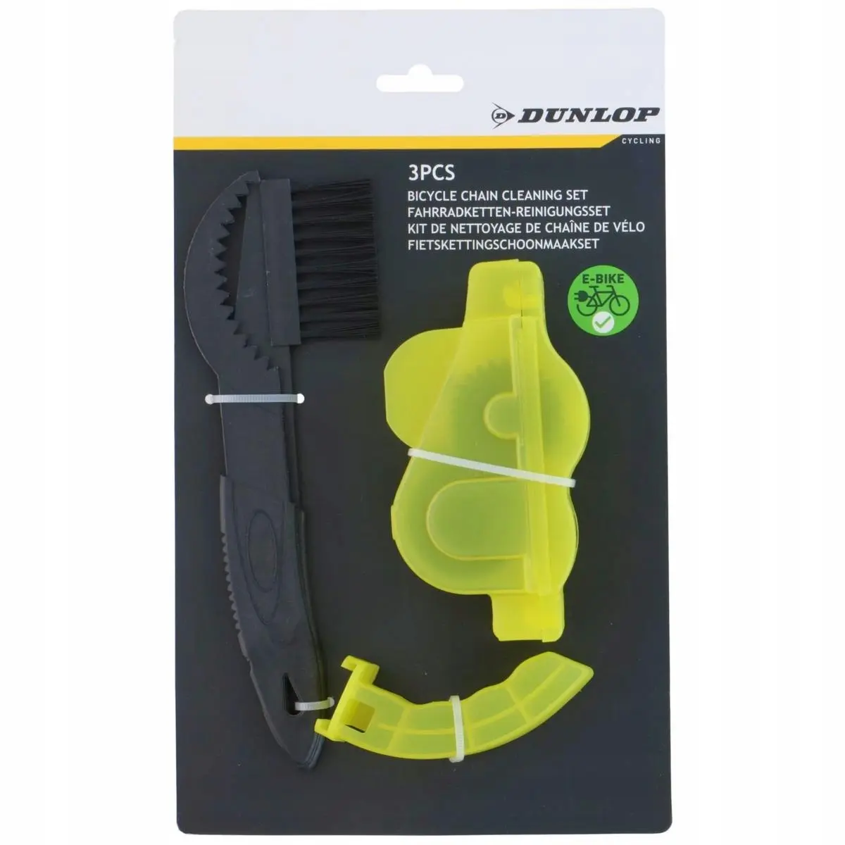 Zestaw do Czyszczenia Łańcucha Rowerowego 3 Elementy Dunlop - Elektronika i akcesoria