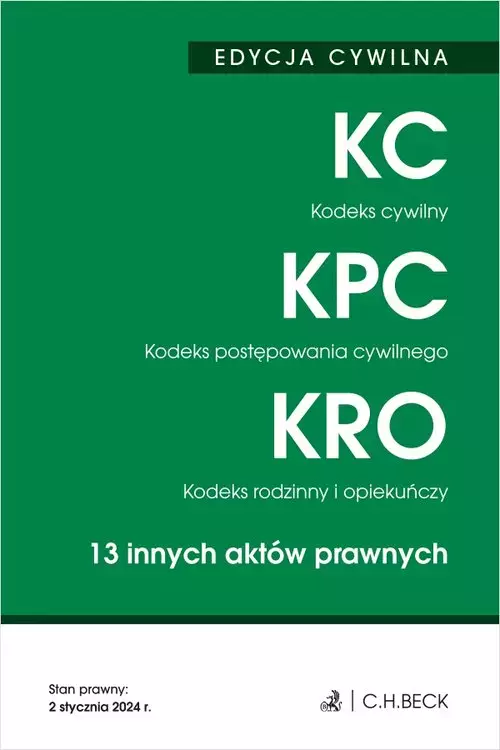 EDYCJA CYWILNA. Kodeks cywilny. Kodeks postępowania cywilnego. Kodeks rodzinny i opiekuńczy. 13 inny - Książki
