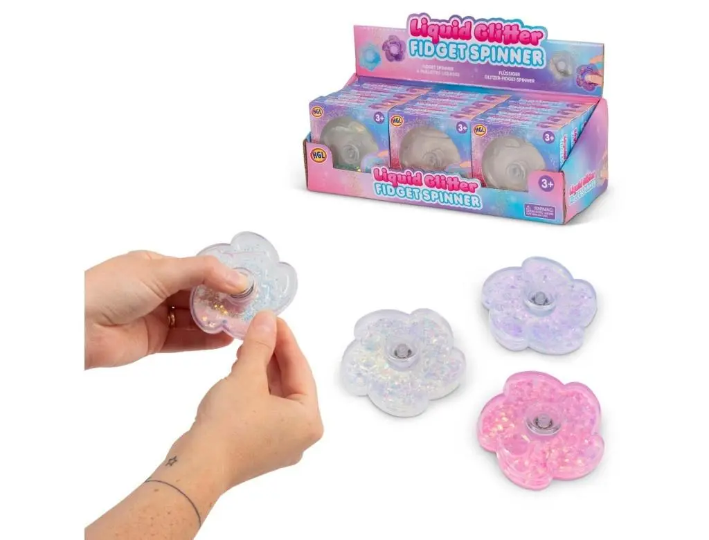 Fidget Spinner z Płynnym Brokatem - Zabawki