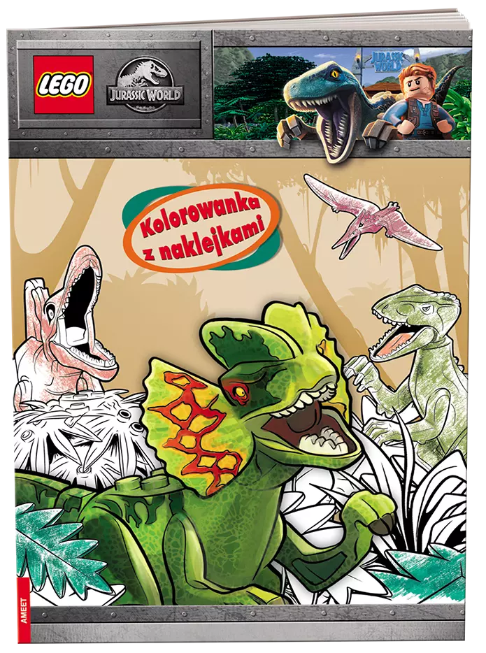 Lego. Jurassic World. Kolorowanka z naklejkami - Książki
