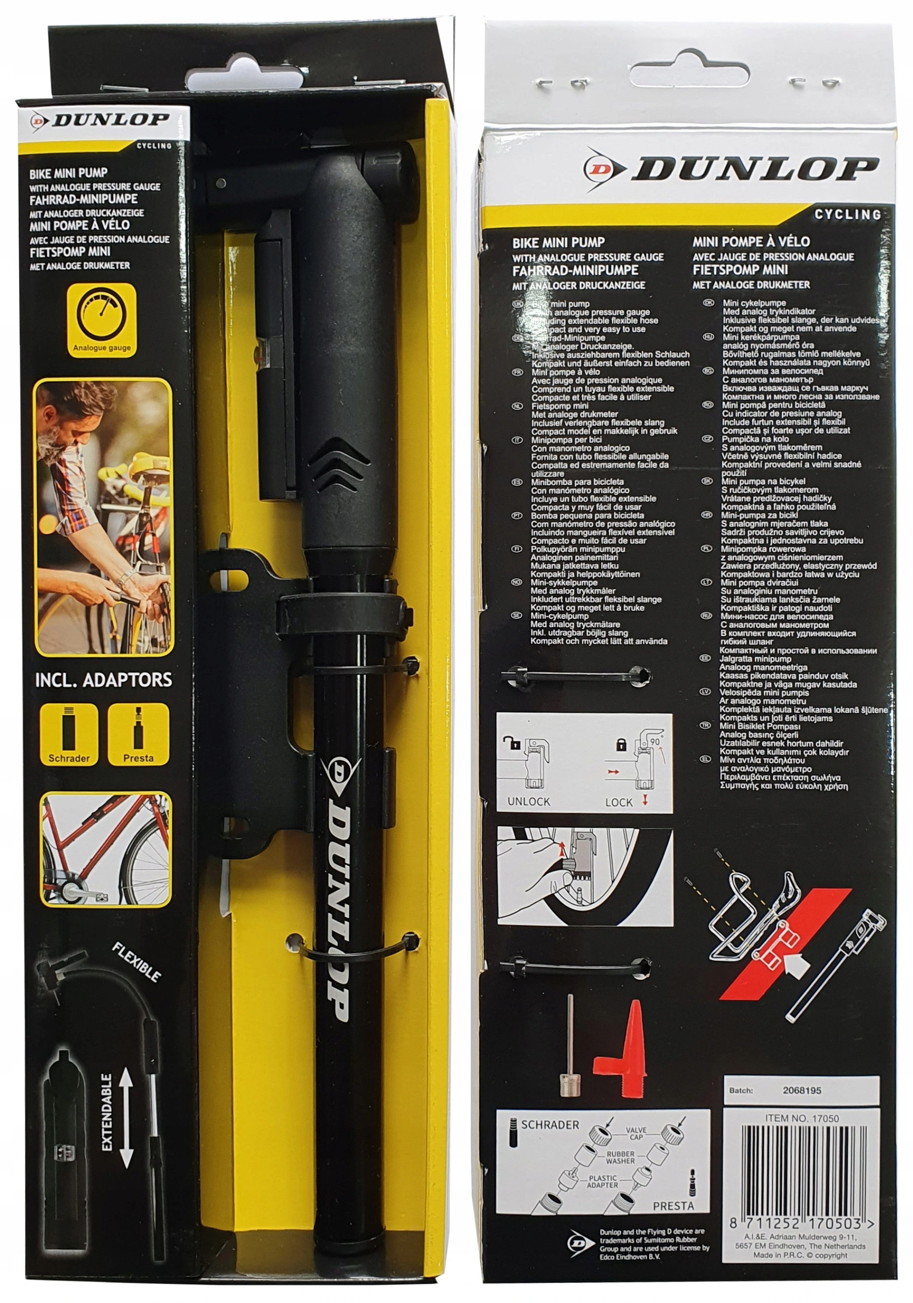 Pompka Rowerowa Mini 120psi (8bar) Dunlop - Elektronika i akcesoria