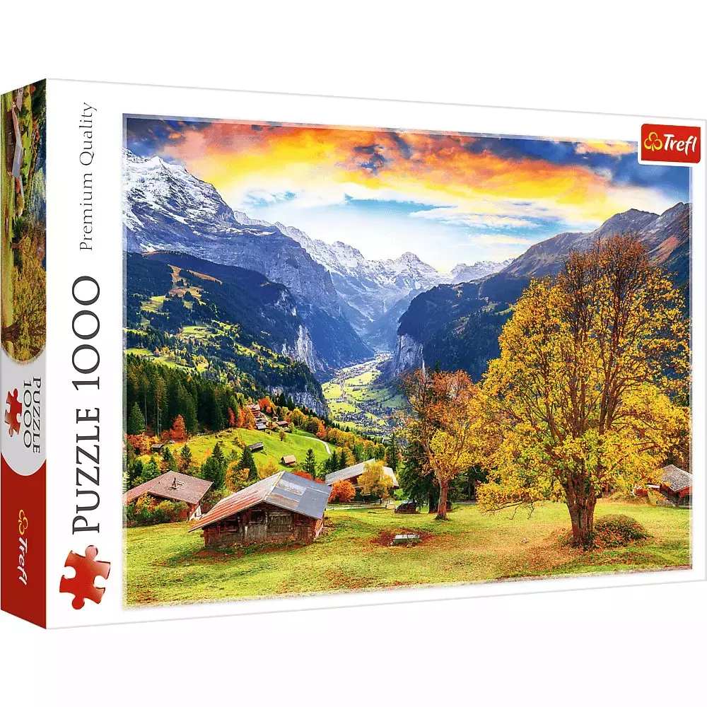 Puzzle 1000 elementów. Malownicza wioska, Alpy - Puzzle