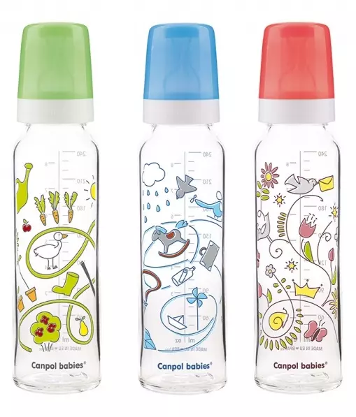 Butelka szklana w zwierzątko 240 ml, mix wzorów - Mama i dziecko