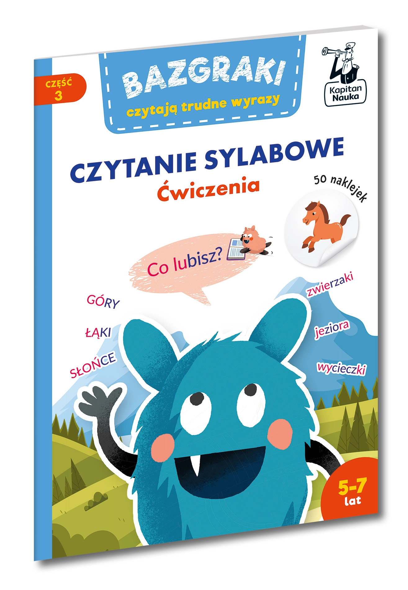 Bazgraki czytają trudne wyrazy. Czytanie sylabowe. Ćwiczenia. Kapitan Nauka - Książki