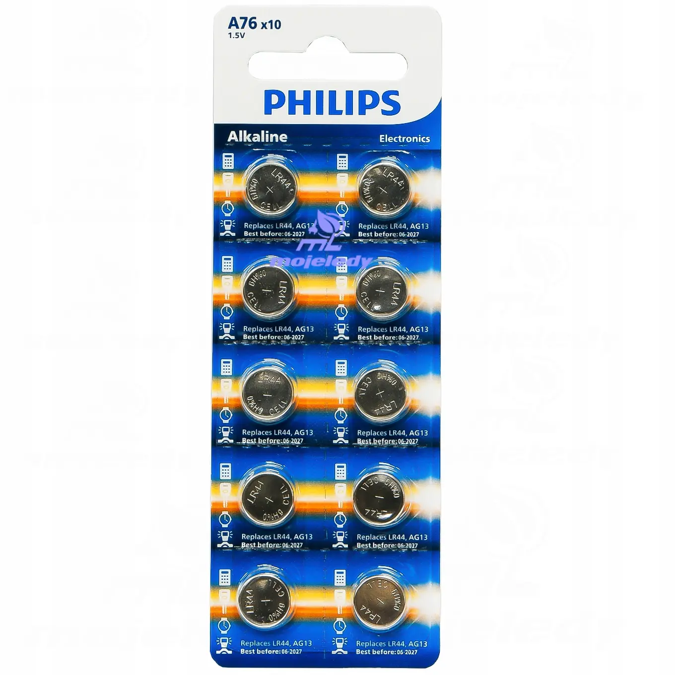 Bateria LR44, AG13, A76, 1.5V, Philips 1 sztuka - Elektronika i akcesoria