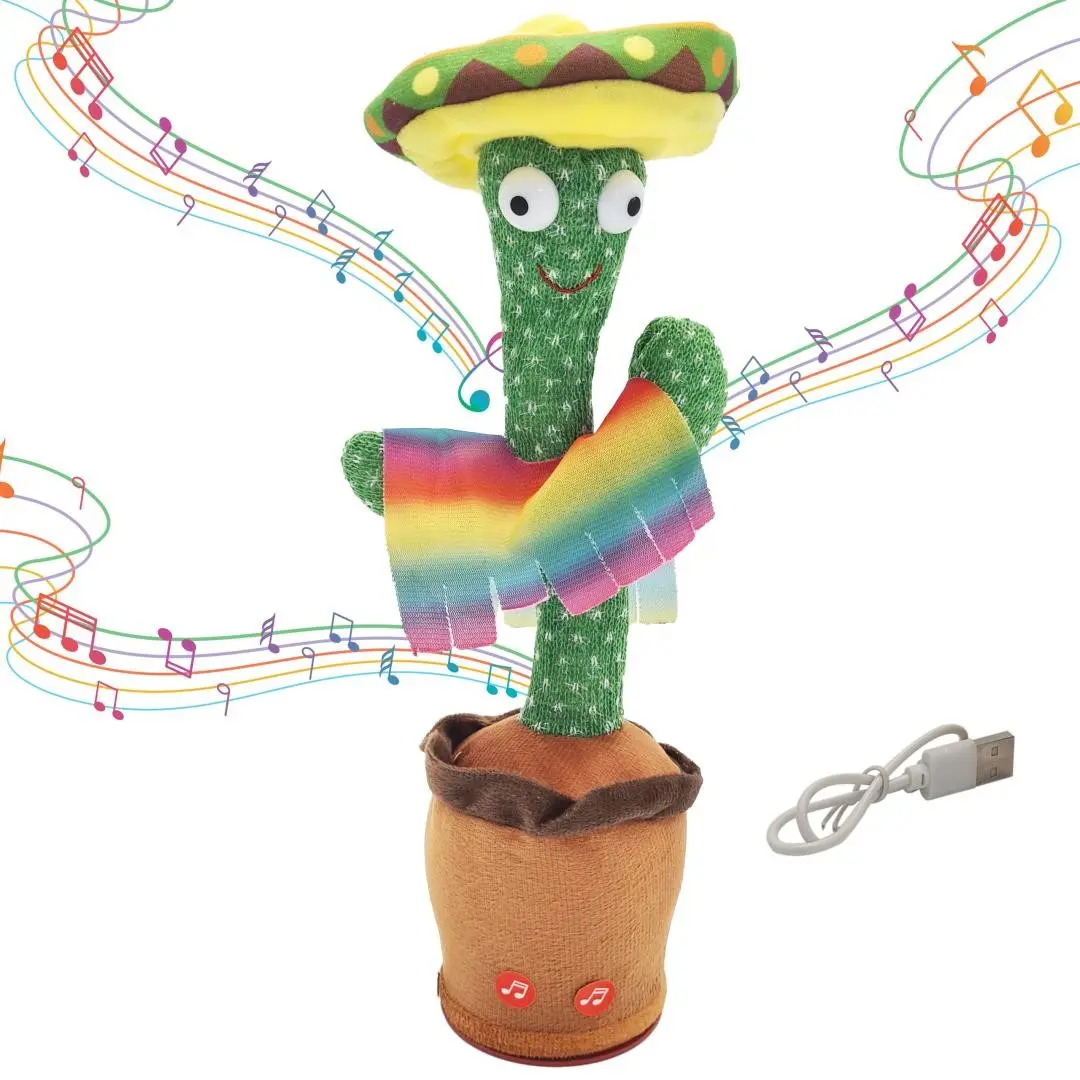 Extralink Toys | Zabawka kaktus z Sombrero tańczący | śpiewający dla dzieci LED USB - Zabawki