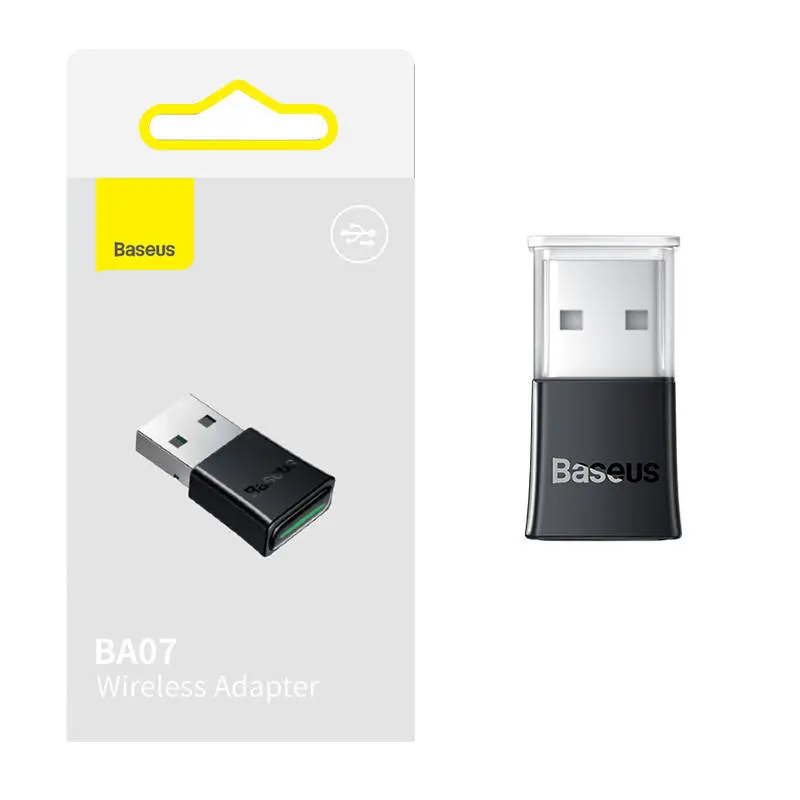 Adapter Bluetooth BASEUS BA07 USB-A BT 5.3 (czarny) - Elektronika i akcesoria