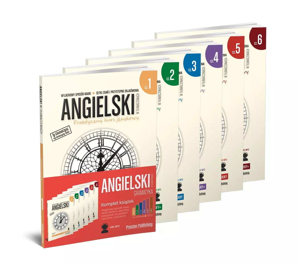 Pakiet. Angielski w tłumaczeniach. Gramatyka. Tomy 1-6 - Książki