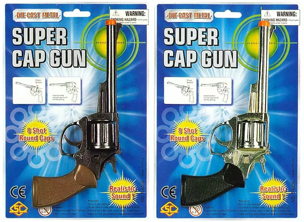 Pistolet metalowy na kapiszony spłonkę MIX - Zabawki