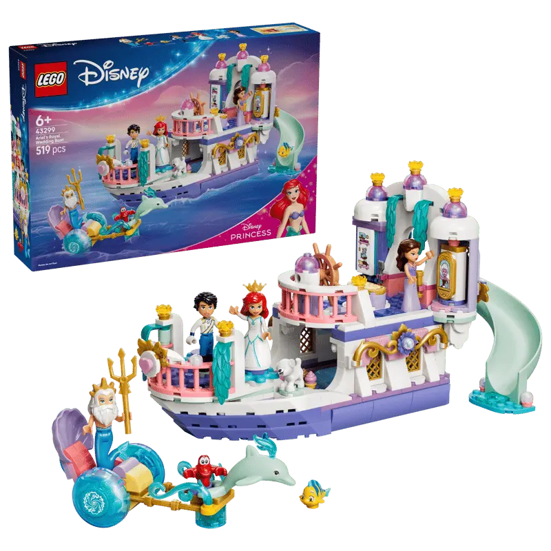 LEGO Disney™ Królewska łódź weselna Arielki 43299 - Zabawki