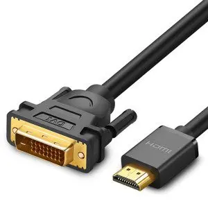Kabel UGREEN HD106 HDMI-DVI 3m (czarny) - Elektronika i akcesoria