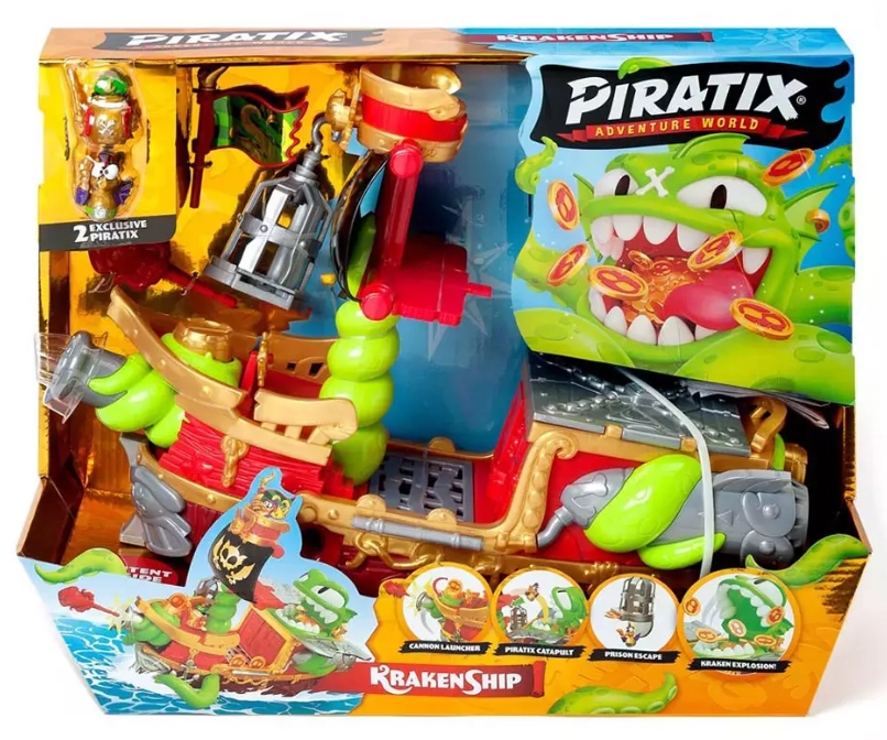 Piratix. Statek Krakena, pojazd z figurką - Zabawki