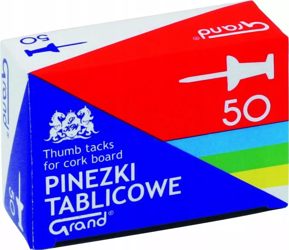 Pinezki tablicowe kolorowe - Papiernicze i szkolne