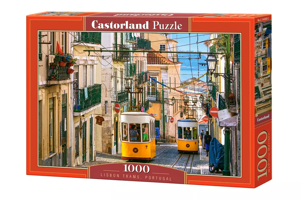 Puzzle 1000 elementów. Tramwaje w Lizbonie, Portugalia - Puzzle