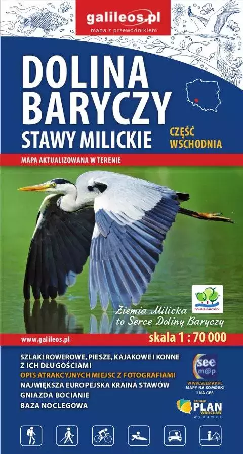 Mapa - Dolina Baryczy, część wschodnia 1:70 000 - Książki