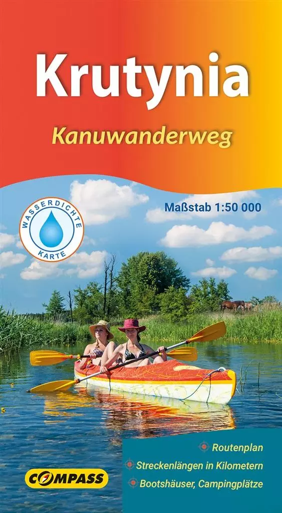 Mapa kajakowa - Krutynia 1:50 000 wersja niemiecka - Książki