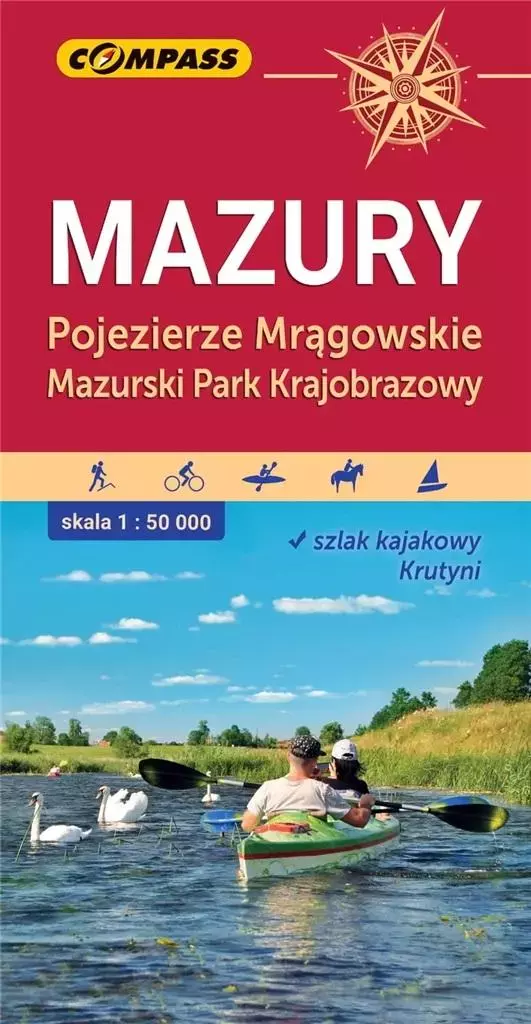Mapa tur. - Mazury. Pojezierze Mrągowskie 1:50 000 - Książki