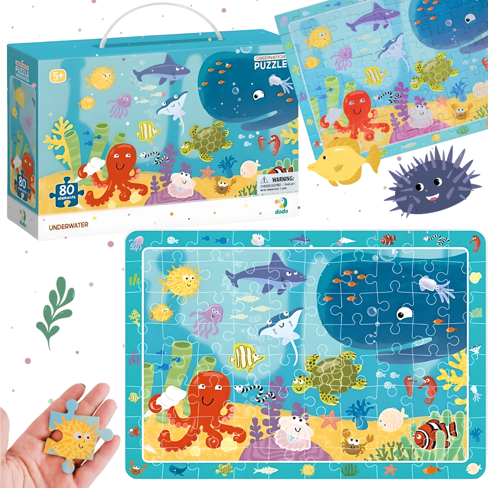 Puzzle obserwacyjne 80 elementów. Ocean - Puzzle