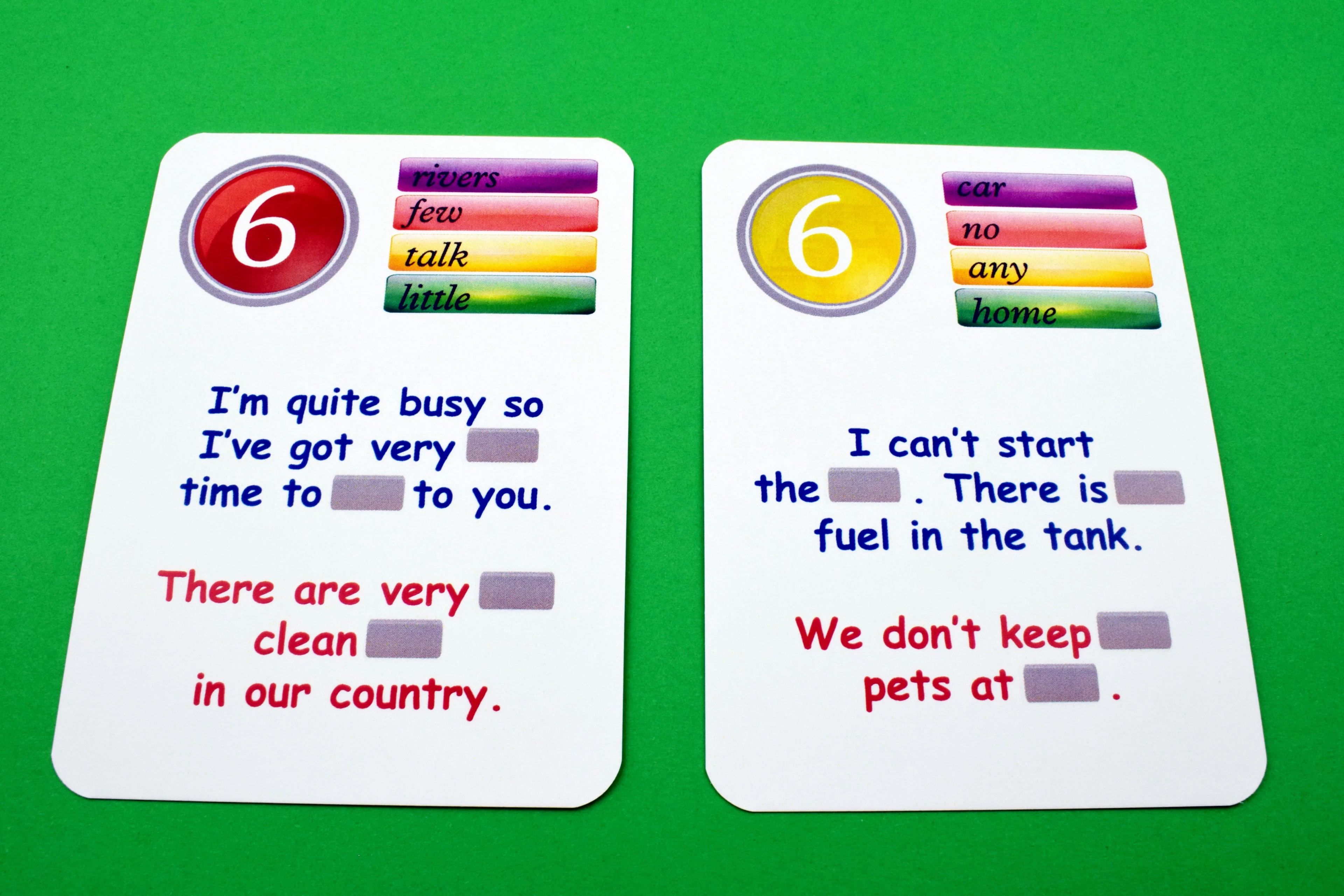 Fun Card English. Countable and Uncountable Nouns - Gry